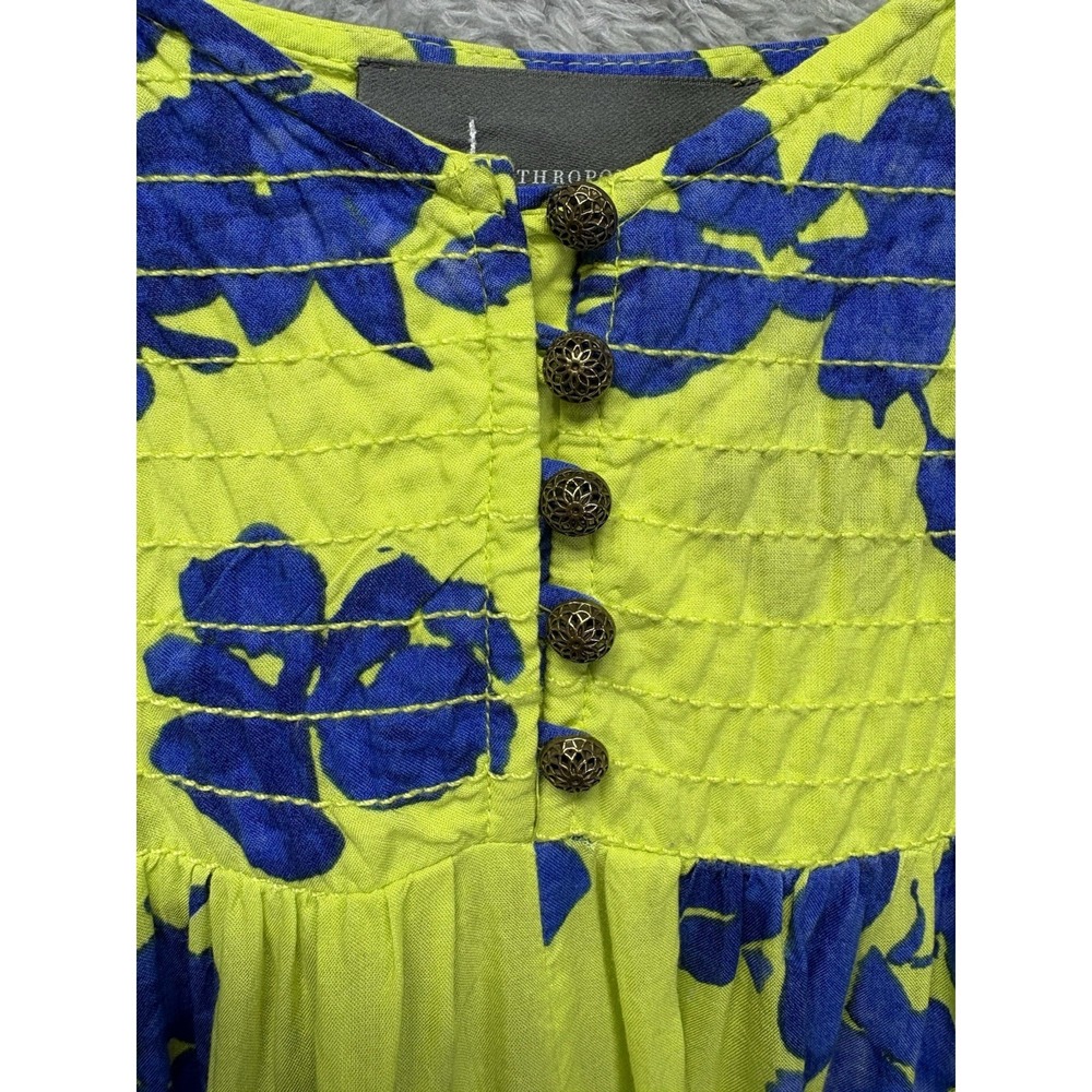 Anthropologie Vega Lounge Jumpsuit Women's XSP Blue Green Tropical Boho Casual - Picture 12 of 14